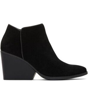 Toms Hadley Heeled Boot - Black Suede